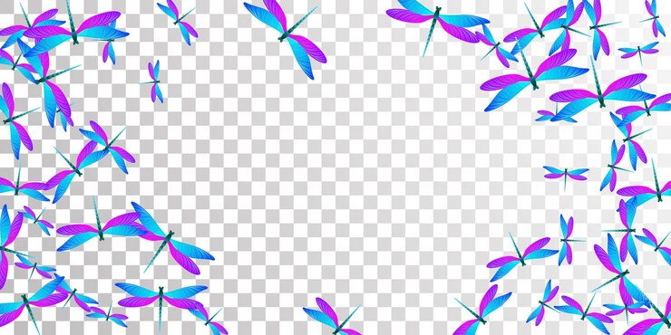Vector magic blue purple dragonfly isolated vector wallpaper summer cute damselflies decorative dragonfly isolated girly background delicate wings insects patten fragile beings