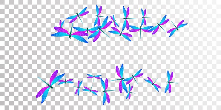 Vector magic blue purple dragonfly isolated vector wallpaper summer vi
