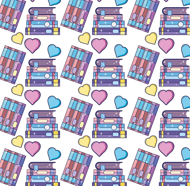 Magic books background pattern