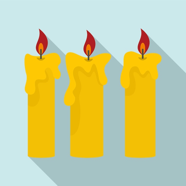 Vector magic burning candle icon flat illustration of magic burning candle vector icon for web design