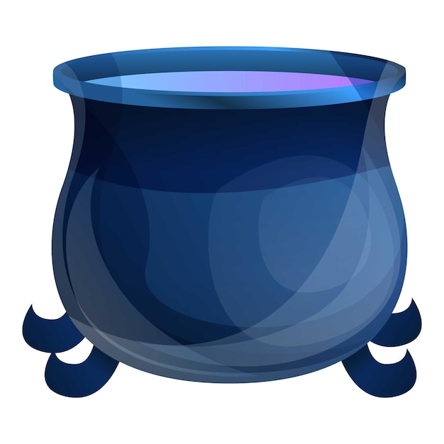 Vector magic cauldron icon cartoon of magic cauldron vector icon for web design isolated on white background