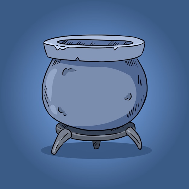 Magic cauldron illustration