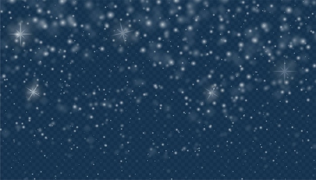 Magic Christmas sneeuwvlok overlay achtergrond Realistische vallende sneeuw voor nieuwjaarswenskaart