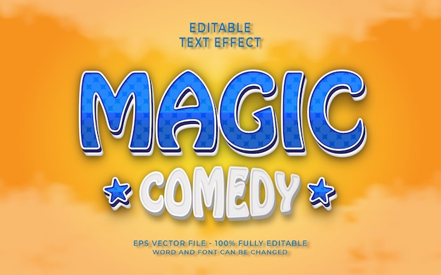 Magic comedyeditable text effect