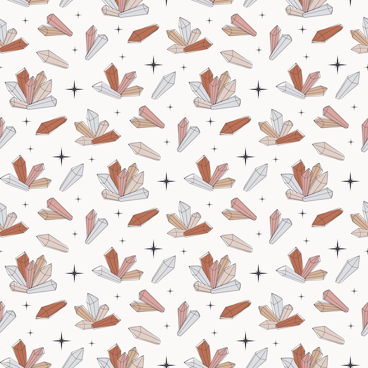 Vector magic crystals pattern