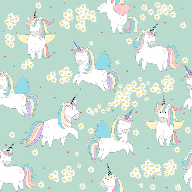 Magic cute unicorns