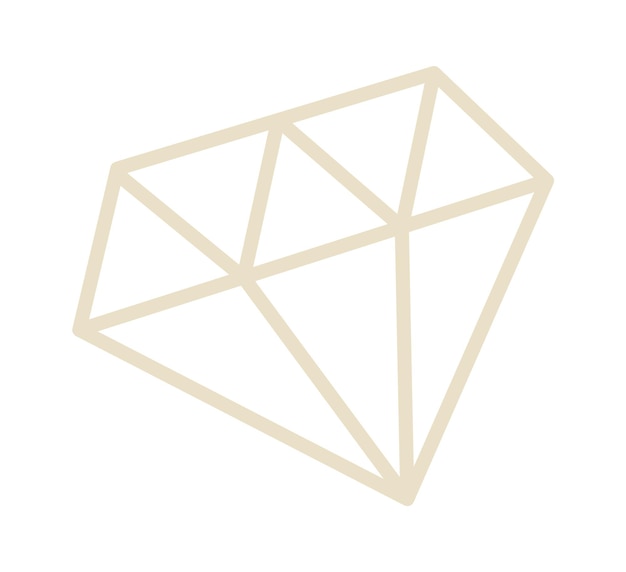 Magic diamond for rituals flat icon