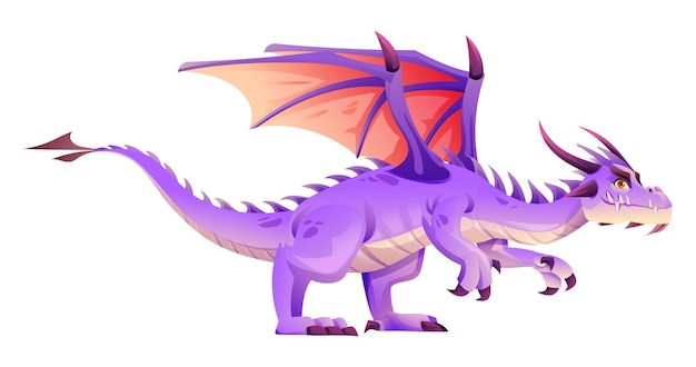 Vector magic dragon creature character illustration