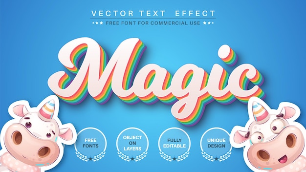 Vector magic  edit text effect editable font style