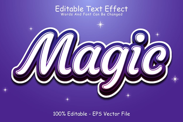 Magic editable text effect 3 dimension emboss modern style