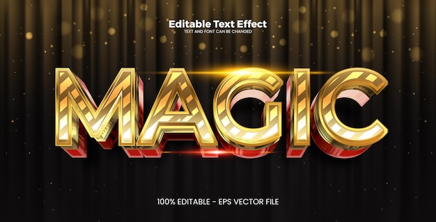 Magic Editable text effect in modern trend style Premium Vector