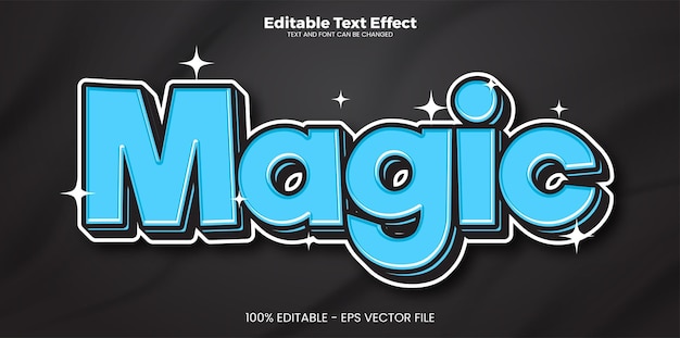 Magic editable text effect in modern trend style