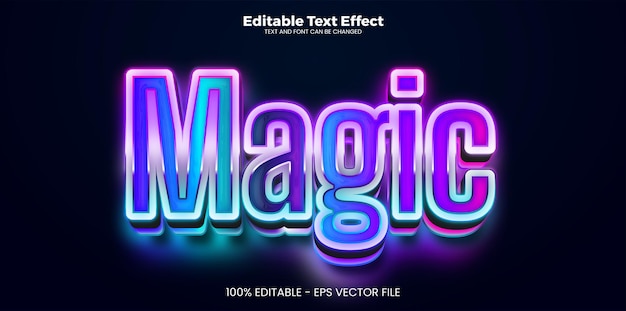 Magic editable text effect in modern trend style