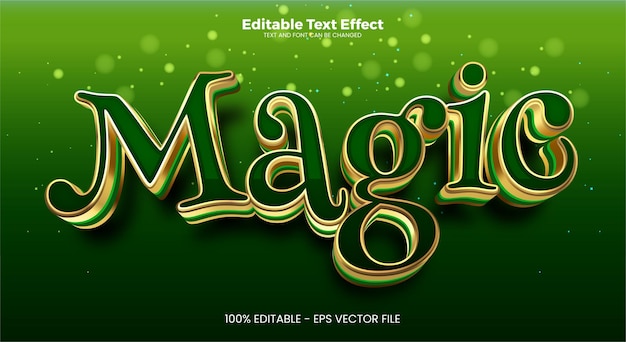 Vector magic editable text effect in modern trend style