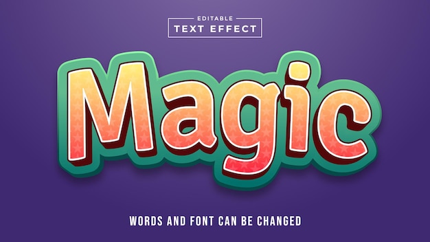 Magic editable text style effect