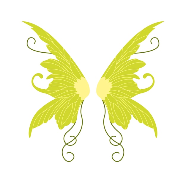 Vector magic elf wings icon vector illustration