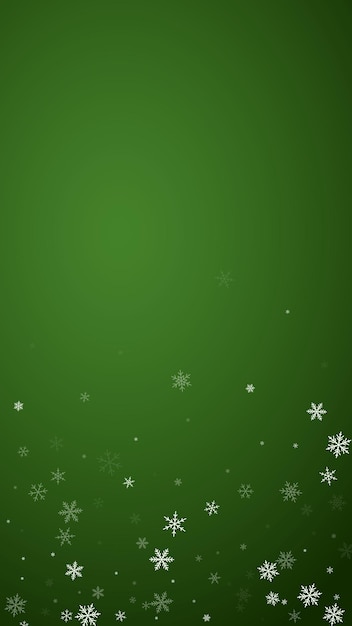 Vector magic falling snow christmas background subtle flying snow flak