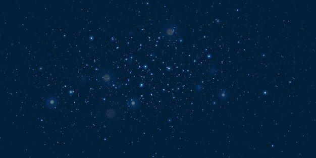 Magic galaxy with star and planet Space background with realistic stardust