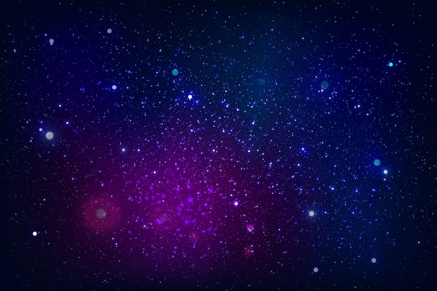 Magic galaxy with star and planet Space background with realistic stardust