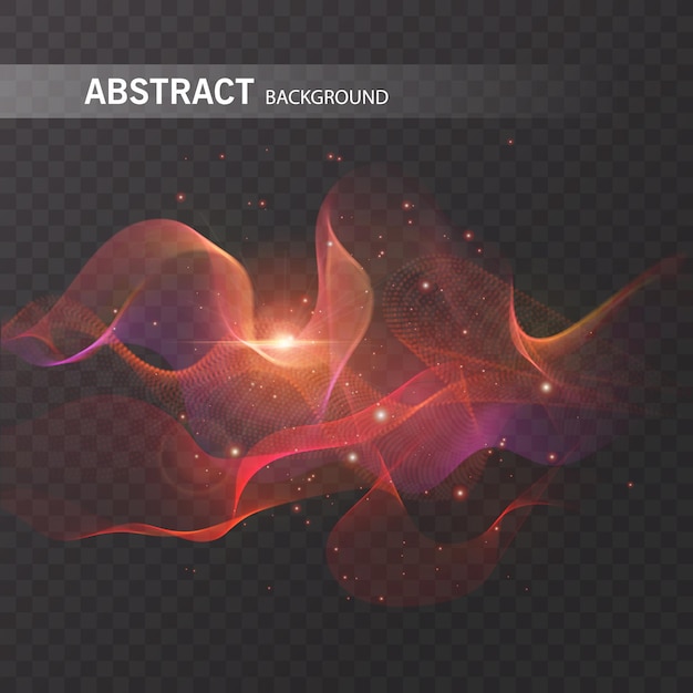 Magic glowing effect on transparent background for your design, colorful abstract effect.
