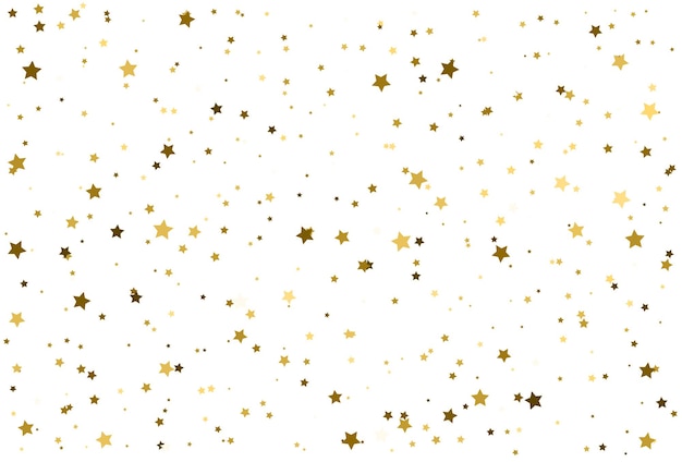 Magic gold stars confetti pattern golden background