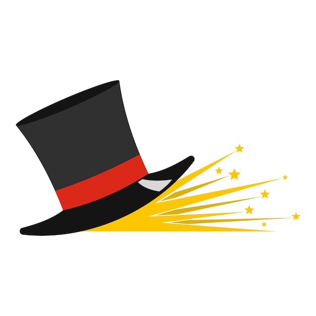 Magic hat icon Cartoon illustration of magic hat vector icon for web