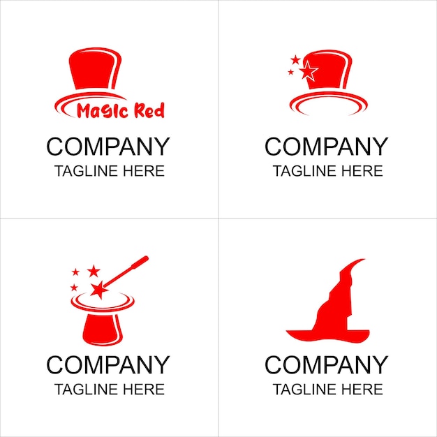 magic hat logo collection for business and brand