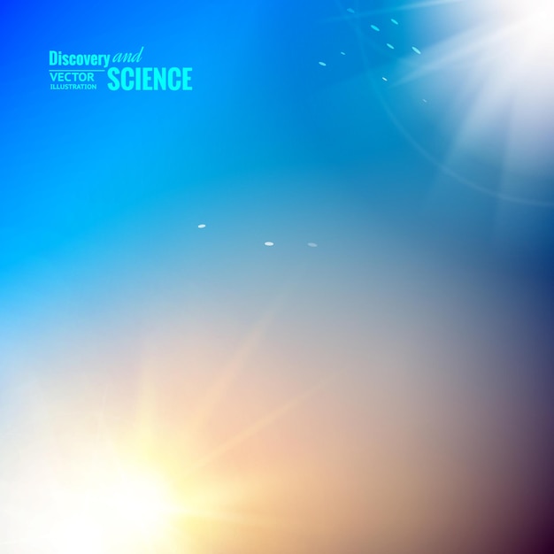 Magic illustration of blue science background. Vector illustration, contains transparencies.