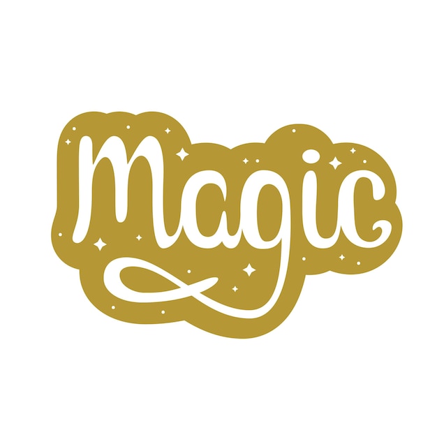 Magic Lettering on a white background