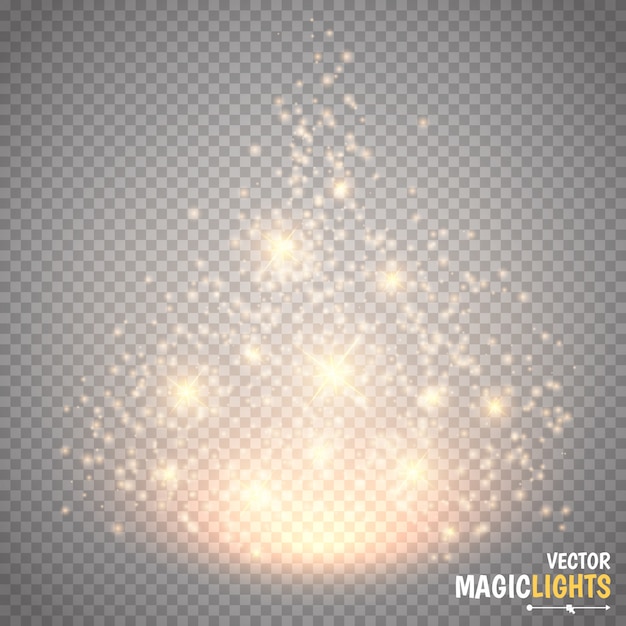 Vector magic light  effect glow special  , flare, star and burst isolated spark