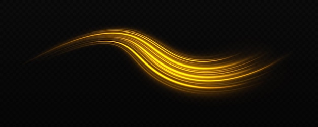 Magic light trail with sparkles particles space wavy lines twinkle