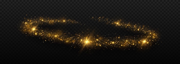 Vector magic light wave. sparkle dust particles.