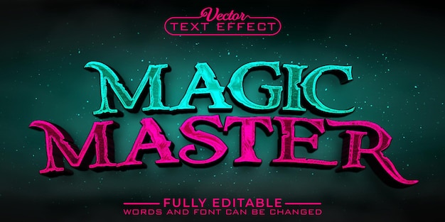 Magic Master Vector bewerkbare teksteffectsjabloon