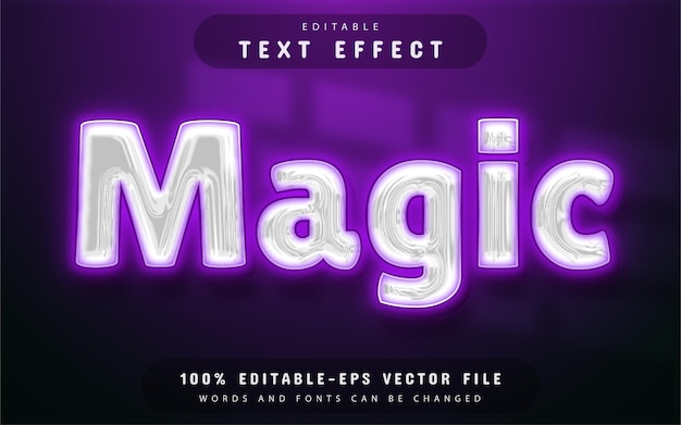 Magic neon style text effect