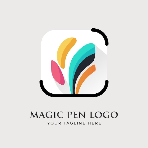 Vector magic pen logo design