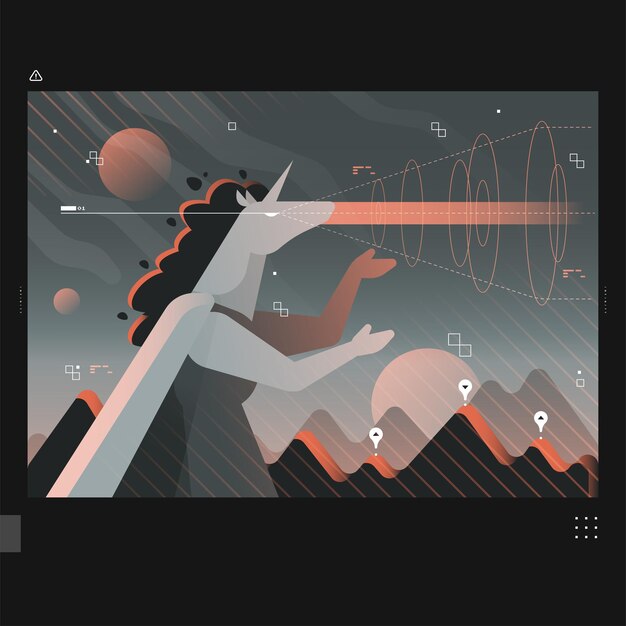 Magic poster mystic aesthetic with esoteric elements Vector design illustration