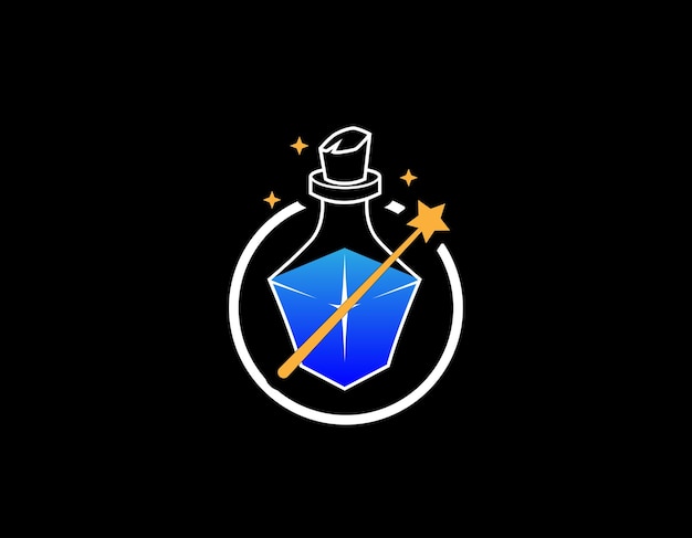 Magic Potion Symbol Logo Design Template