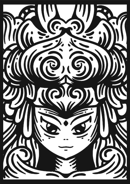 Magic Princess Face Illustration Art