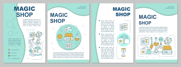 Vector magic shop brochure template layout