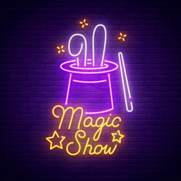 Magic show neon teken