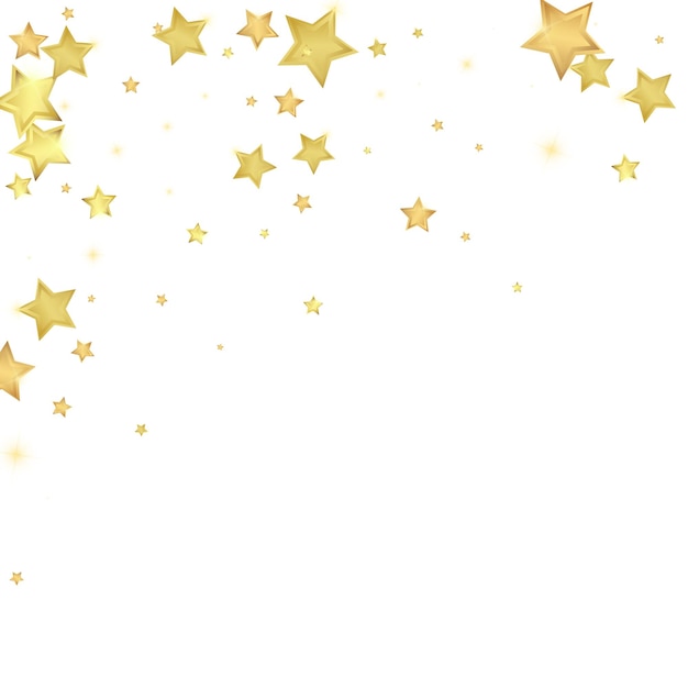 Magic stars vector overlay Gold stars scattered