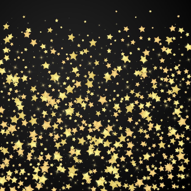 Magic stars vector overlay Gold stars scattered