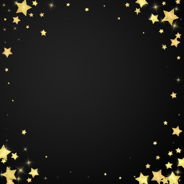 Vector magic stars vector overlay gold stars scattered