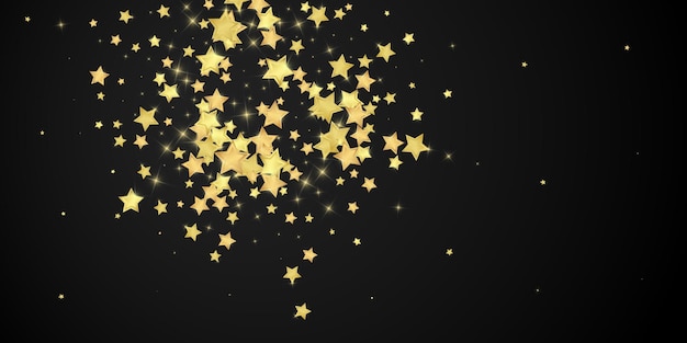 Векторное наложение волшебных звезд Золотые звезды разбросаны