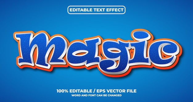 Magic text effect style
