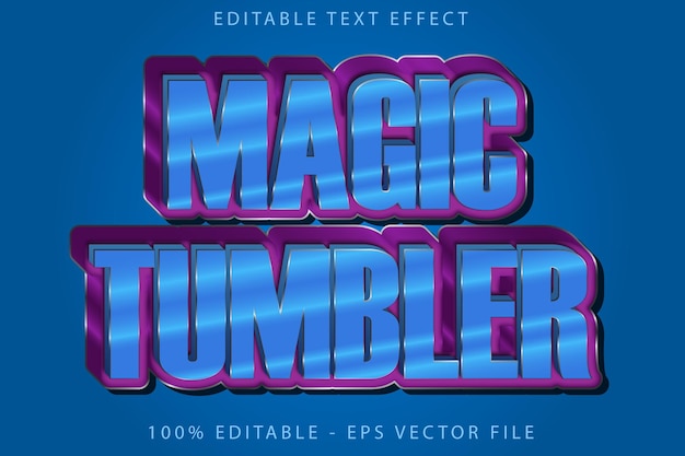 Magic Tumbler Editable Text Effect Modern Style