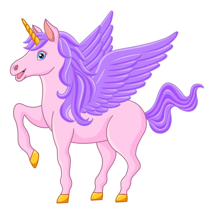 वेक्टर magic unicorn with wings