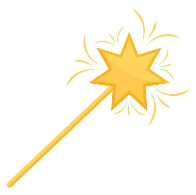 Magic wand for Halloween Vector illustration