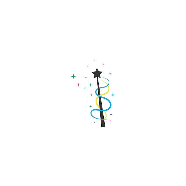 Magic wand icon with vector illustration template