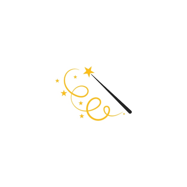 Vector magic wand icon with vector illustration template